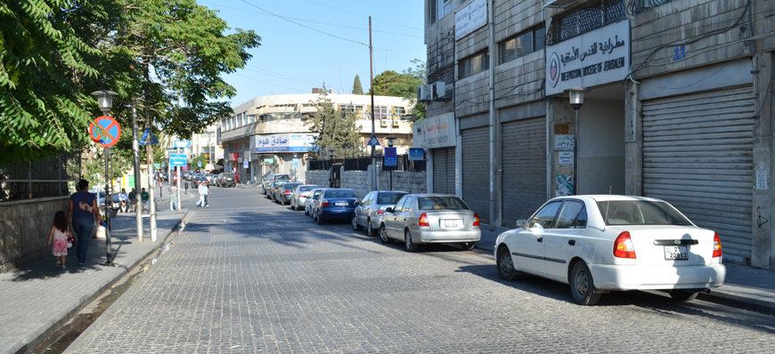 Jabal Amman’s Rainbow Street is among several areas that will be closed to cars at rush hours in Ramadan, according to the Greater Amman Municipality (Photo by Muath Freij)